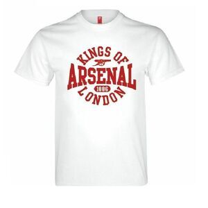Arsenal FC Unisex Adult Logo T-Shirt / White/Red